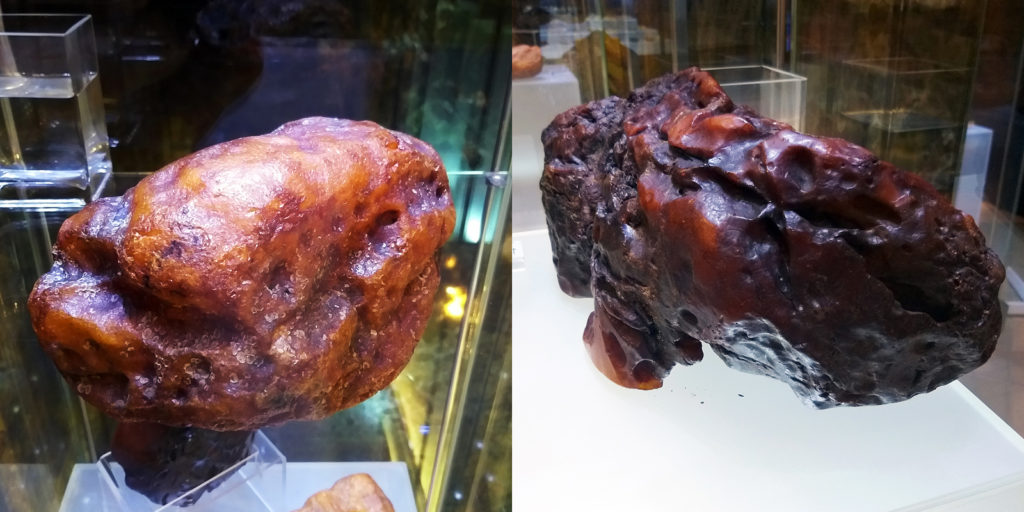 Baltic Amber, the beggining, gigantic nuggets, 2.8kg left and 4.5kg right